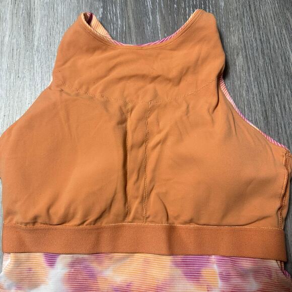 Athleta Pink Orange Racerback Crop Tank Top - Picture 6 of 7